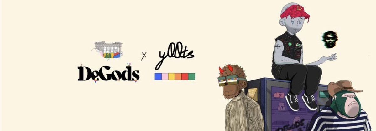 Check out this 🔥🔥🔥 banner <a href="/Mellowkyokai/">Mellow</a> made! Thank you homie, I love it! <a href="/DeGodsNFT/">DeGods</a> <a href="/y00tsNFT/">y00ts</a> <a href="/DegenApeAcademy/">Degenerate Ape Academy</a>