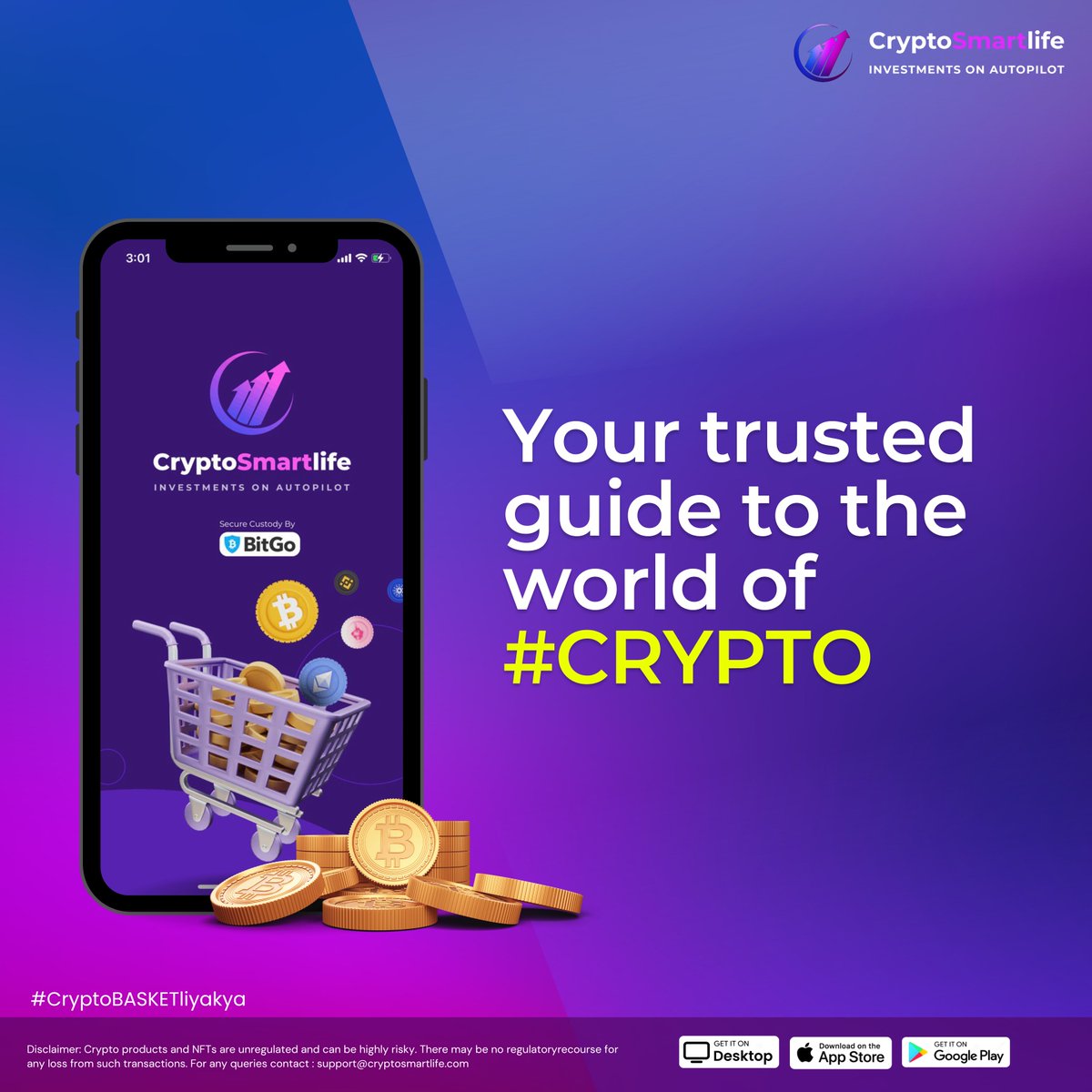 CryptoSmartlife's tweet photo. Navigating the complex world of #crypto made easy with CryptoSmartlife!β
π€© This new year take smart investing decisions with #CryptoSmartlife
β³ Recurring Investments
πͺ Crypto Baskets
βοΈ Bring your own exchange
π Sign-up now: https://t.co/aHVusCZDY8
#NFT #Bitcoin #BTC https://t.co/V1E73tIe2F