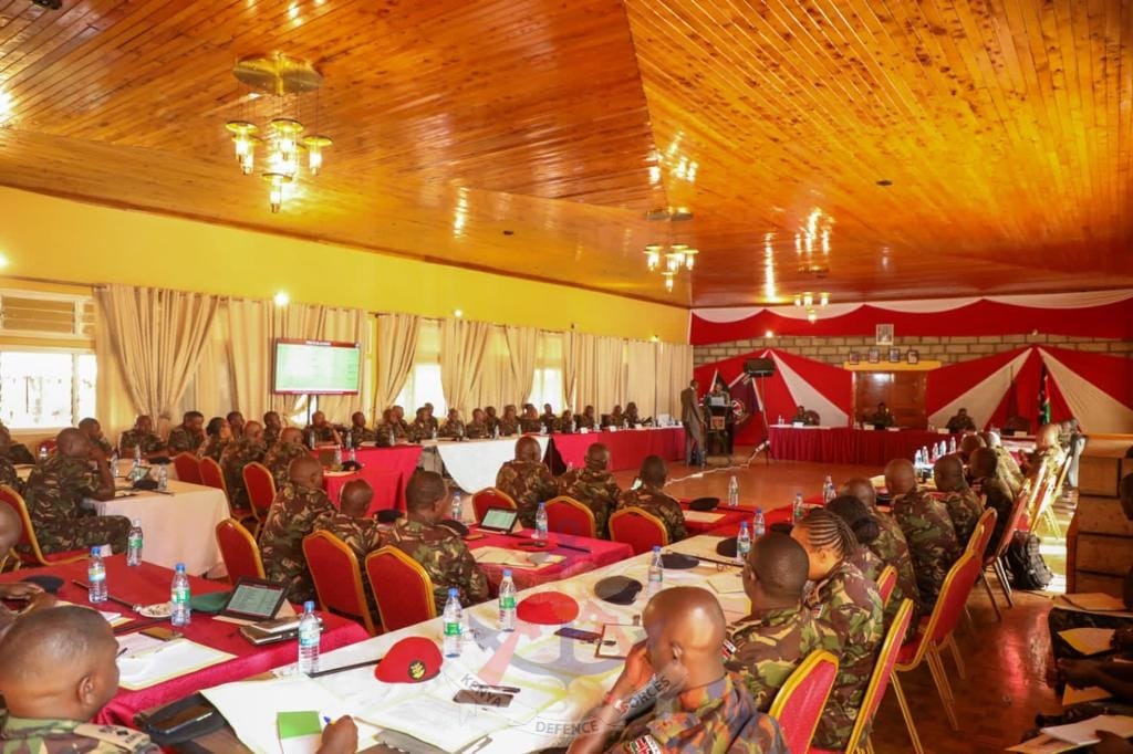 kdfinfo's tweet photo. Kenya Army Commanding Officers and Commandants  begun an annual conference, aimed at reviewing their performance, discussing  Units operational and mission readiness and developing approaches to  imminent threats faced as they execute the Army mandate.
https://t.co/CJFCQ9eUrc https://t.co/akLLNSChJO
