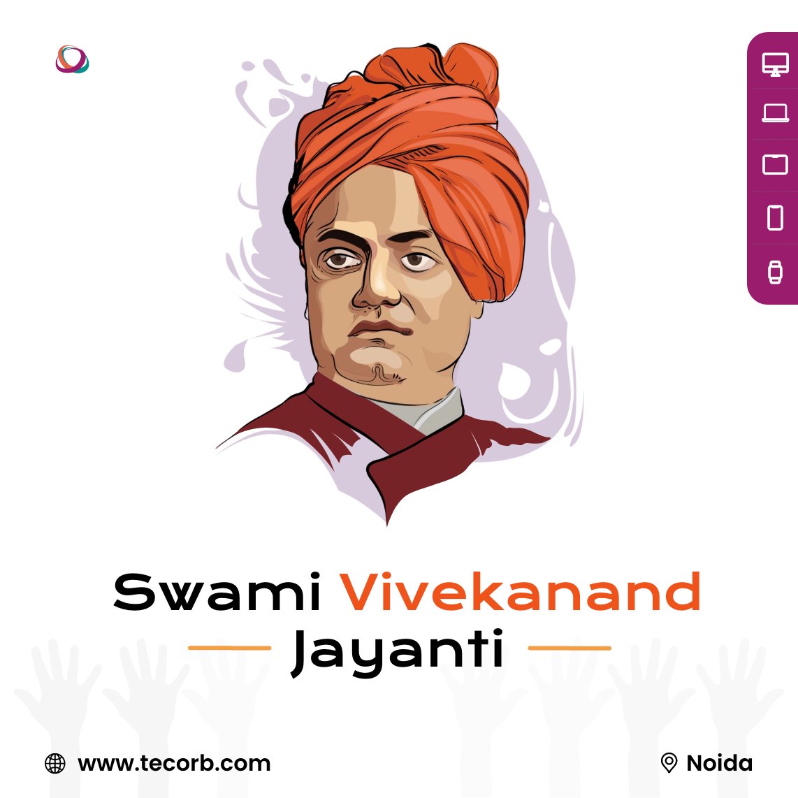 tecorbtech's tweet photo. On the occasion of Swami Vivekananda Jayanti, let us come together and walk the path of karma shown by Swami Vivekananda. 

Warm wishes on this special day to you.
...
...
...
#swamivivekananda #swamivivekanandjayanti #swamivivekanandajayanti #swamivivekanandaji #motivation https://t.co/8fwB5pi5Na