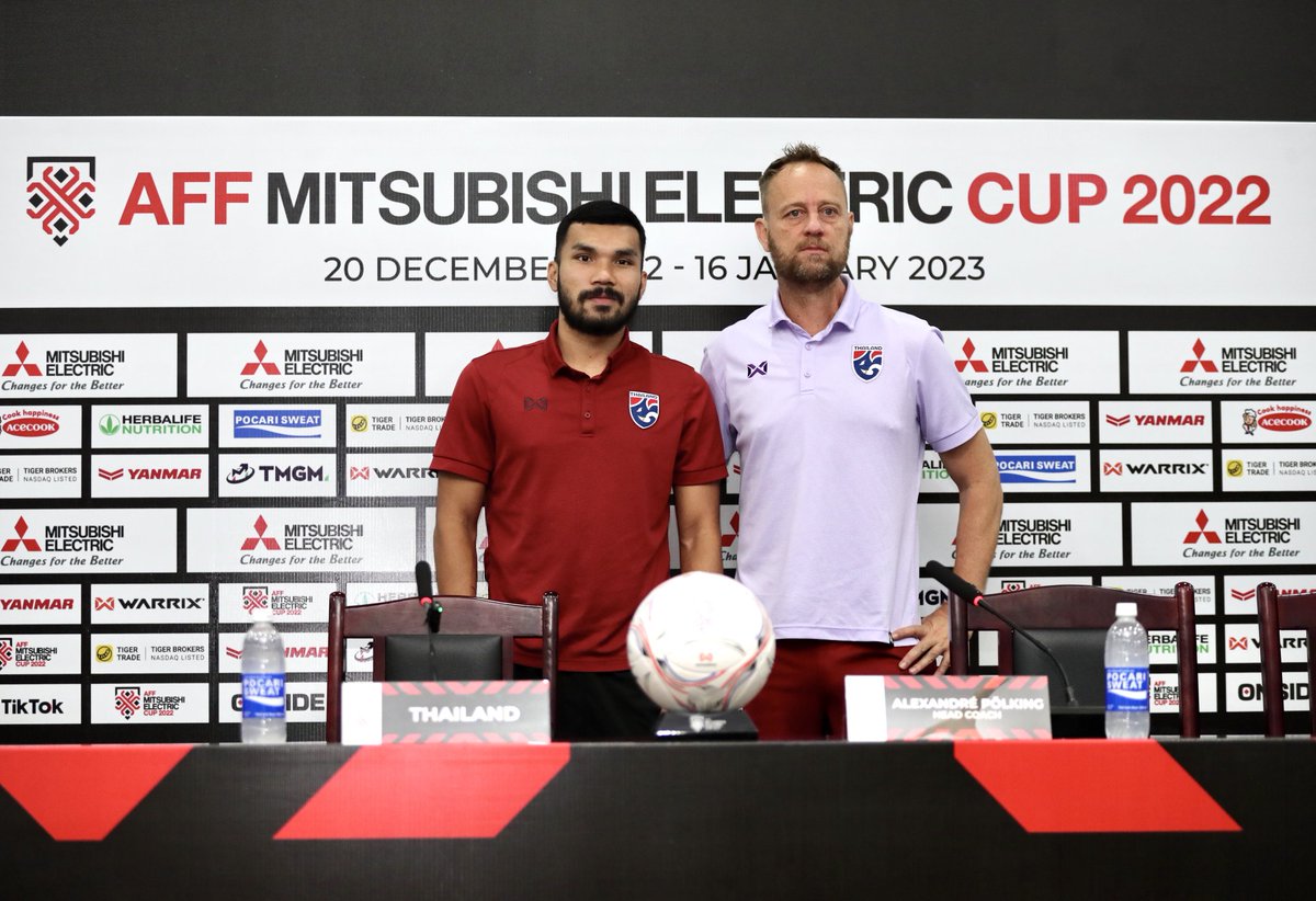AFFPresse's tweet image. AFF Mitsubishi Electric Cup 2022 - FINAL 1

&quot;Tomorrow will be a difficult match. However, the team and I have a plan and hope to stop Nguyen Tien Linh and have a good match against Vietnam.&quot; - Thailand defender Kritsada Kaiman

#AFF
#AFFMitsubishiElectricCup2022
#AMEC2022
