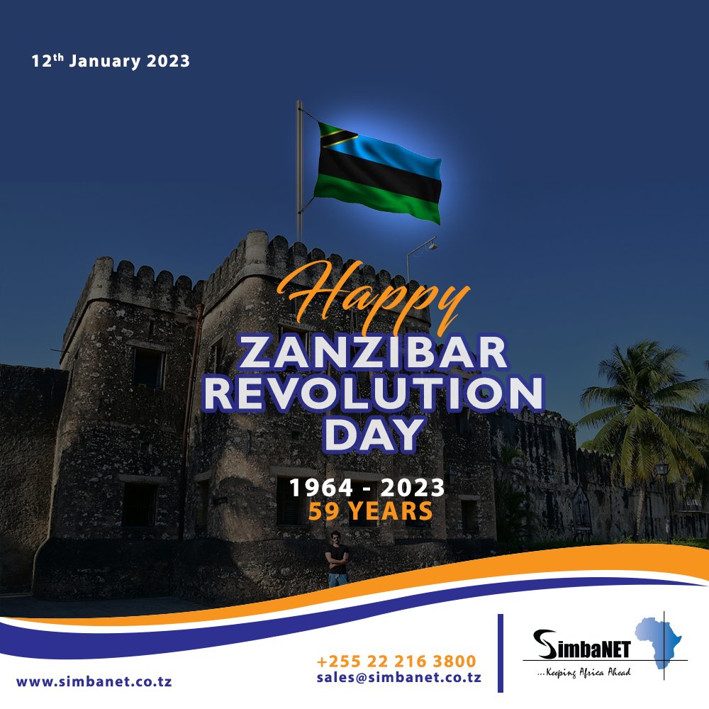 simbanettz's tweet photo. Happy 59 years of Zanzibar Revolution,
#simbaNET #INTERNET #Zanzibar https://t.co/QFKBiQbfDL