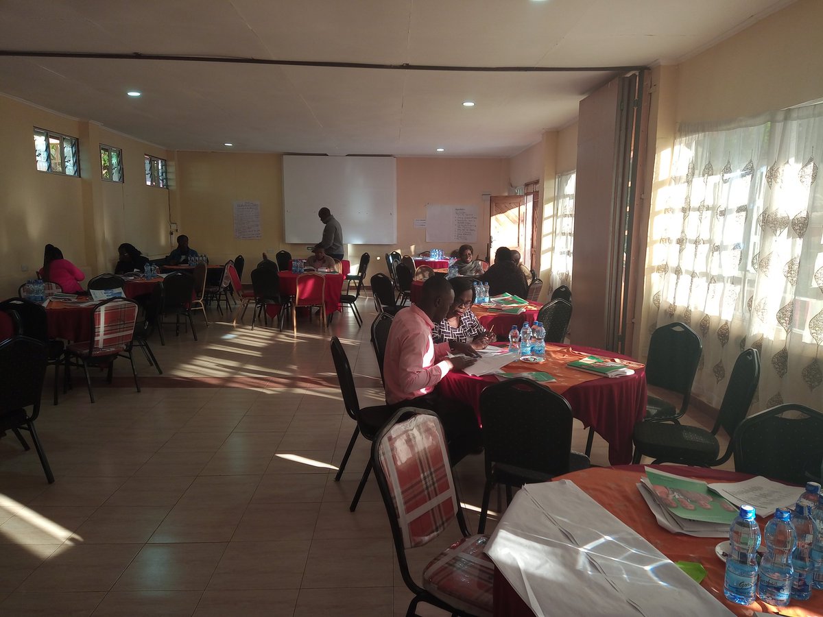 scadkenya's tweet photo. Day two of #LifeSkillsTraining with @NACADAKenya at Milele Resort. 
Wanafunzi preparing for #teachback sessions today. 
Very exciting assignment tha many find challenging.  
1. Hii tunafunza grade five? Is the question asked. https://t.co/rCts1iDoP3