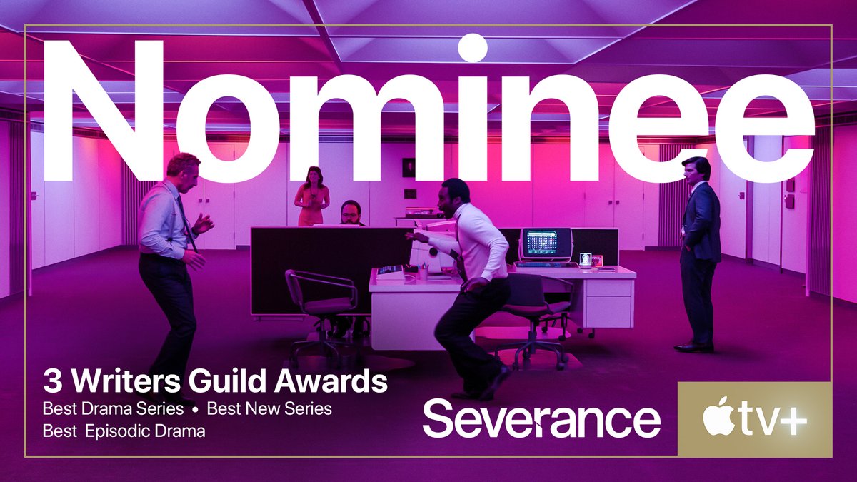 3 is not a scary number.

Congratulations to the writers of #Severance on their #WGAAwards nominations for New Series, Drama Series, and Episodic Drama.