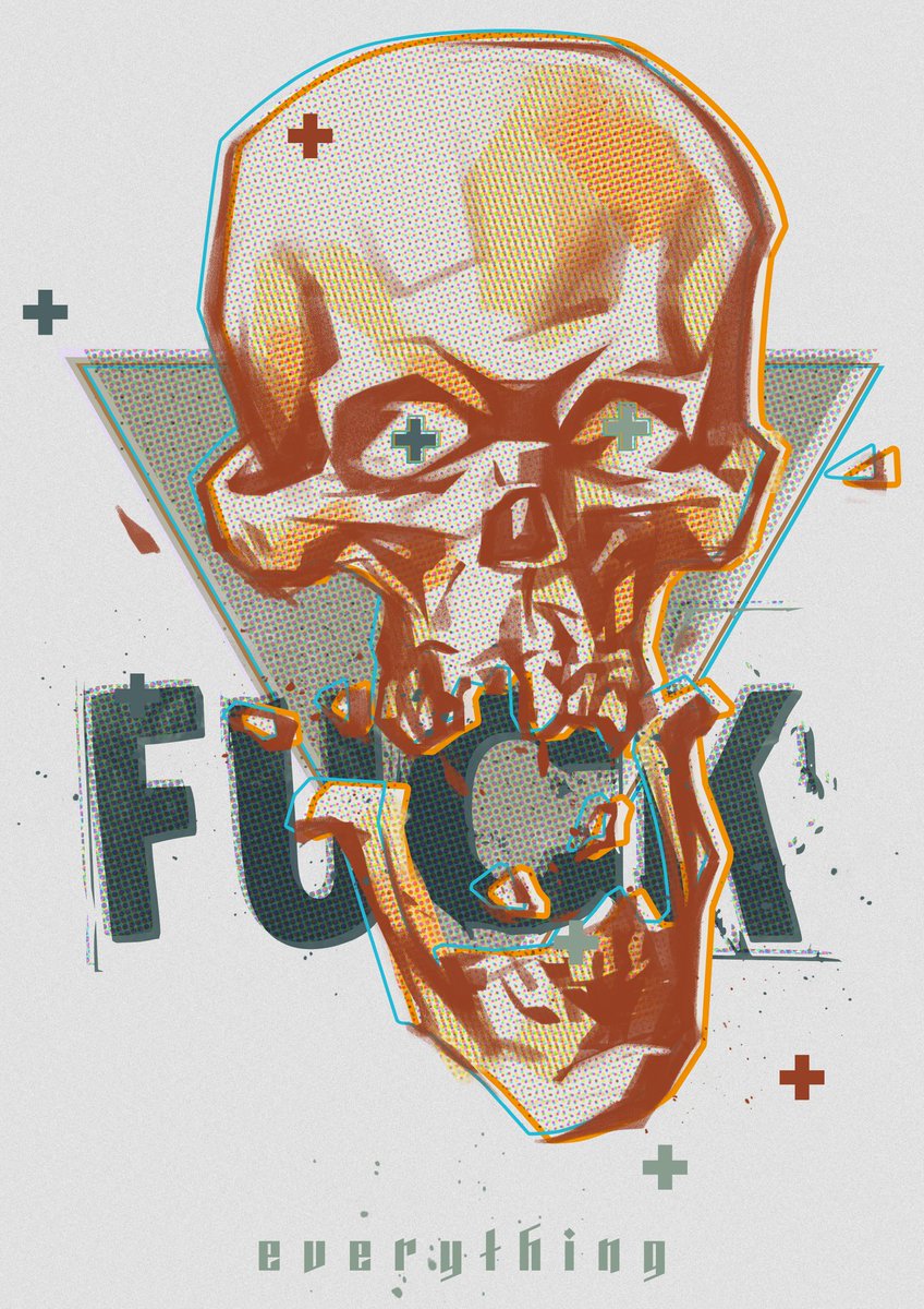 Personal work...yes, I'm 2edgy4u!1!
This stylised skull is among the few times I *actually* enjoyed doing stylised shapes...
.
.
#2edgy4u #art #poster #sketch #graphicdesign #metal #edgy #edgyaesthetic #fuckeverything #nihilistic #2000s #digitalart #digitalpainting #posterdesign