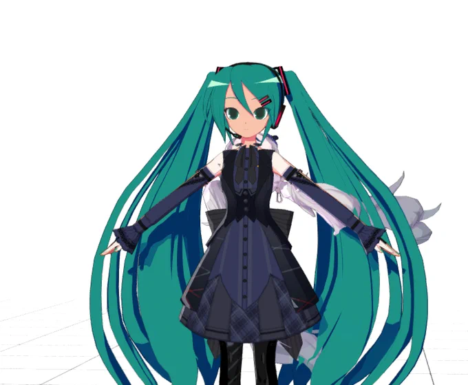 I recently discovered that Project Sekai models fit quite closely to the proportions of Animasa Miku. So I decided to properly fit VBS Miku's Forward outfit to Animasa Miku 
