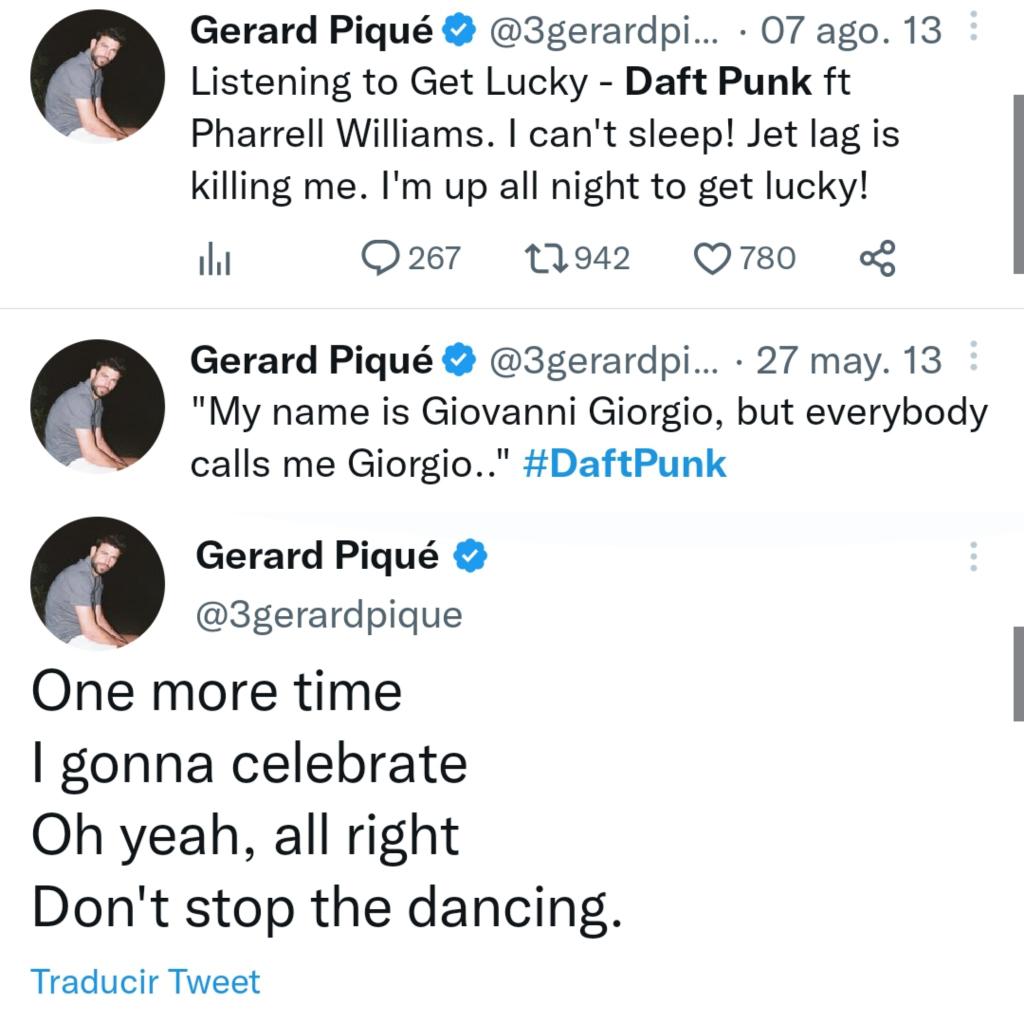 MelanyMora2605's tweet photo. Además de que el robot 🤖 puede simbolizar la falta de humanidad y sentimientos de su ex pareja. También hay que recordar que Piqué es muy fan de Daft Punk (un dúo de robots), una de las bandas a las que se hace referencia en sesión. Ni Taylor Swift se atrevió a tanto. https://t.co/E8tLgayBQo