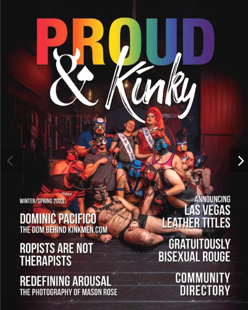 PupAlffy's tweet photo. Pup Alffy was on the cover of a local magazine, along with other pups beside Mr. and Miss  Las Vegas Pride.
https://t.co/ADDIXObTbR) https://t.co/Ccdg0JtncN