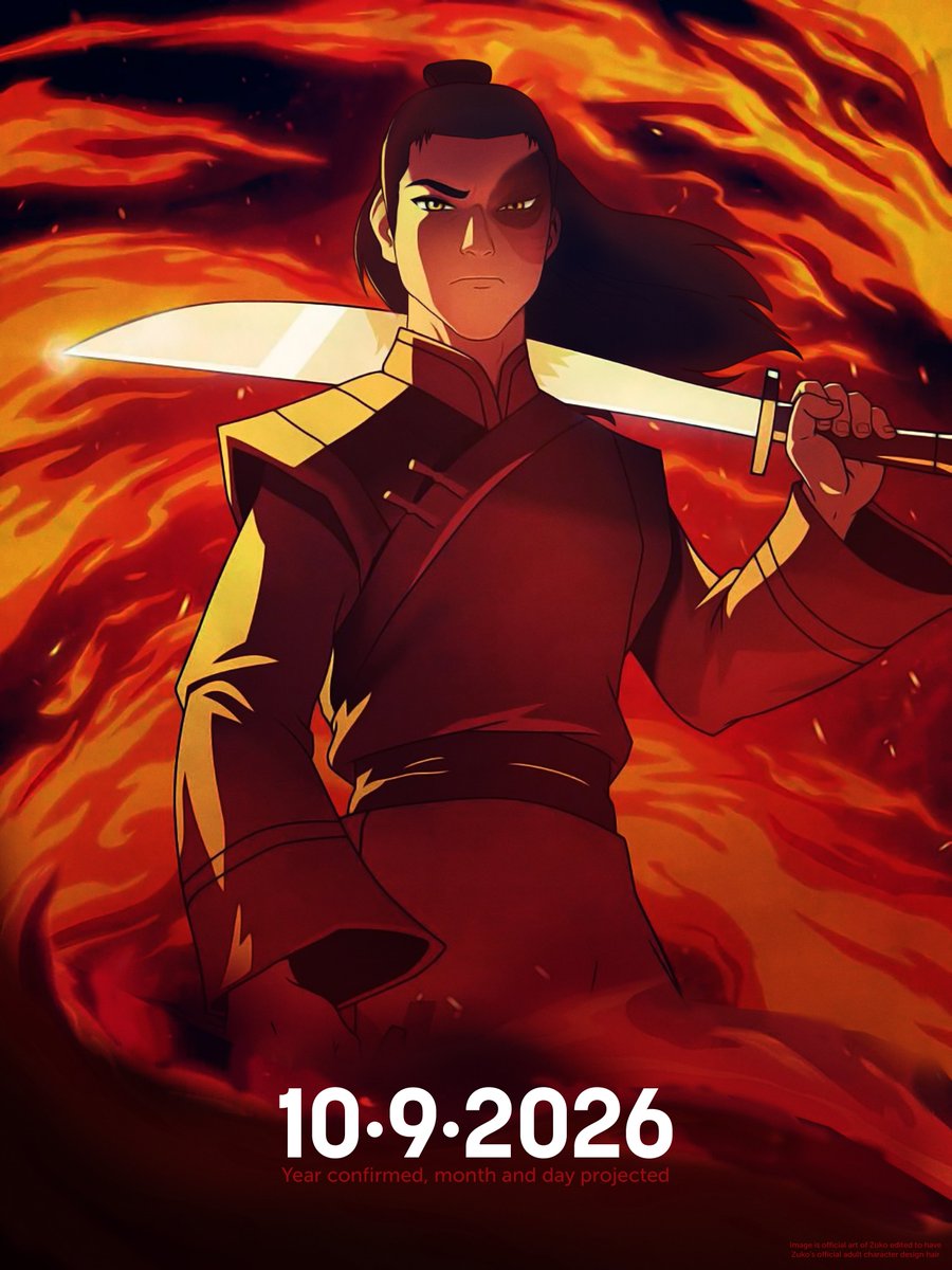 BREAKING: Avatar Studios' second animated movie, focusing on Zuko, is confirmed coming to theaters in 2026! Projected release date: October 9th, 2026. All the info: avatarnews.co/zuko