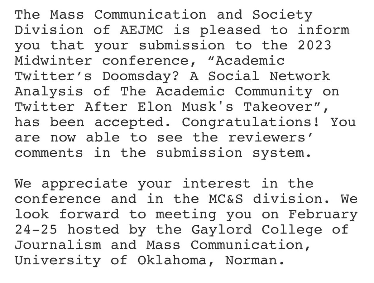 uyendpp's tweet photo. I’m glad that I had a paper accepted for #ICA23 and two papers accepted for #AEJMCMW23 but I still had three others rejected. After reading reviews, I decide to seek other chances, e.g., preconferences of ICA 😃 #thereisaway https://t.co/diM7KERWRd