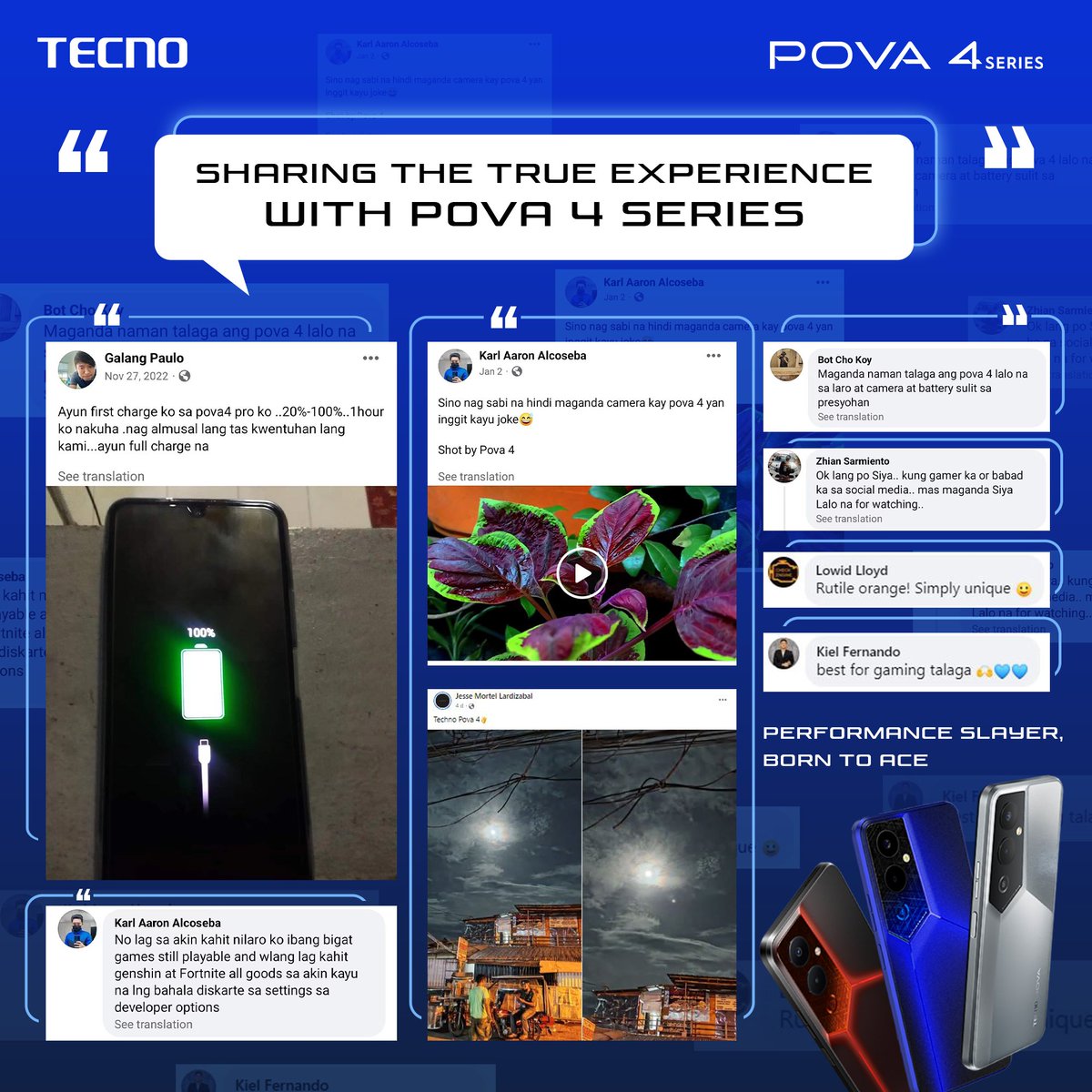 Tecnomobileph's tweet photo. Pova 4 Series users shared their true experience with the performance beast!
#Pova4BornToAce #Pova4SupremePower #Pova4PerformanceSlayer #StopAtNothing #TECNOMobilePhilippines https://t.co/ZtdL71Zsj6