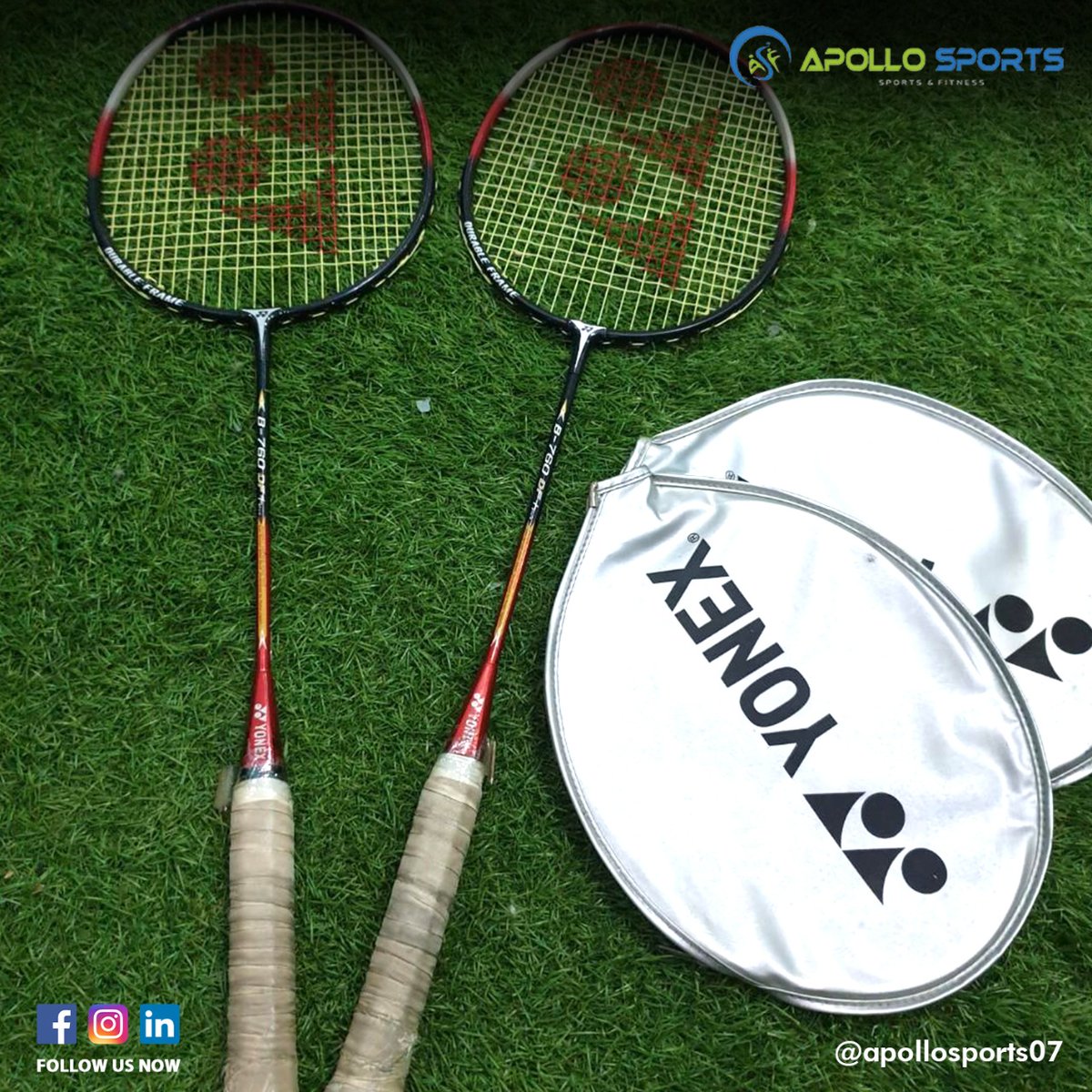 Apollosports07's tweet photo. Smashing your way to victory with our power packed badminton rackets! DM/comment for product related queries
.
.
.
#yonex #yonexsunrise #badminton #yonexbadminton #badmintonracket #sportsgoods #sportsproducts #apollosports #apollo #asports #apollosports07 #sportingoodstore https://t.co/oXyaLiJpCr