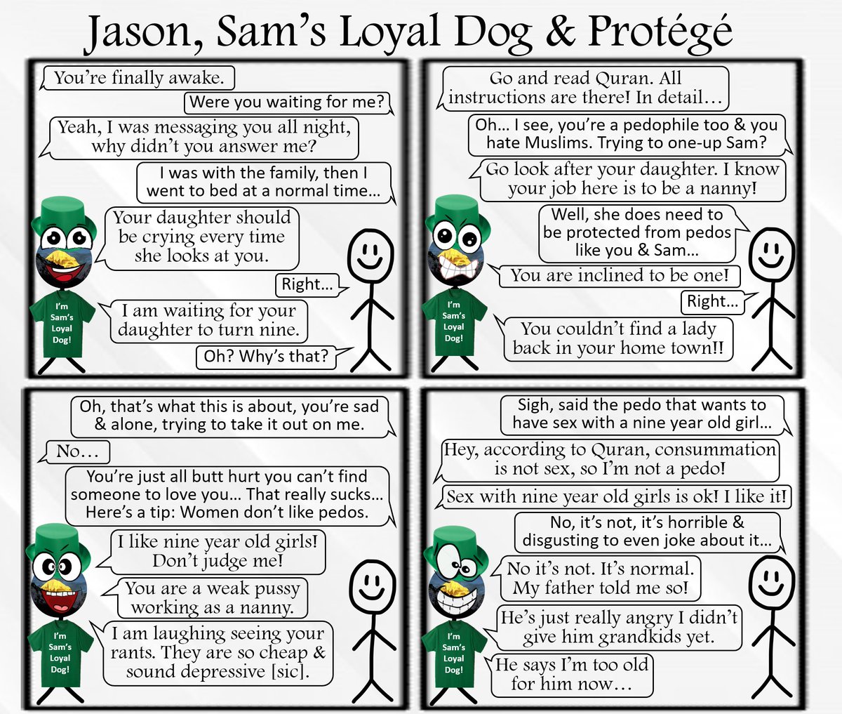 This one needs a warning too, and is, in fact, worse than the last one. Believe it or not, he said what he said about nine year old girls.