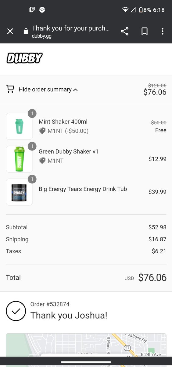 HaZeEmerald13's tweet photo. Just ordered my First Tub and Shaker today from @DubbyEnergy .Happy to be partnered with them and can't wait to try out the new flavors! I'll make sure to post pics when it gets here!! Be sure to use my code HAZEEMERALD for 10% off your order #dubbyenergy #jitterless #energy https://t.co/Hh8obCY2AK
