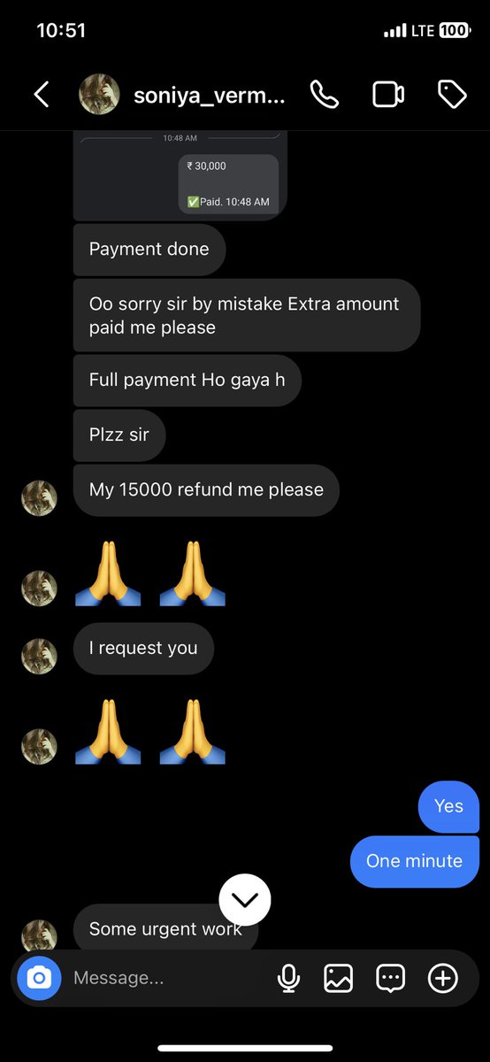 AshwaryaParnami's tweet photo. @PaytmCybercell I was tried to be scammed today. Need to report. The client said she has sent 30k by mistake and gave me paytm upi id to send back 15k whereas she just wrote 30000 paid. https://t.co/3180okjoev