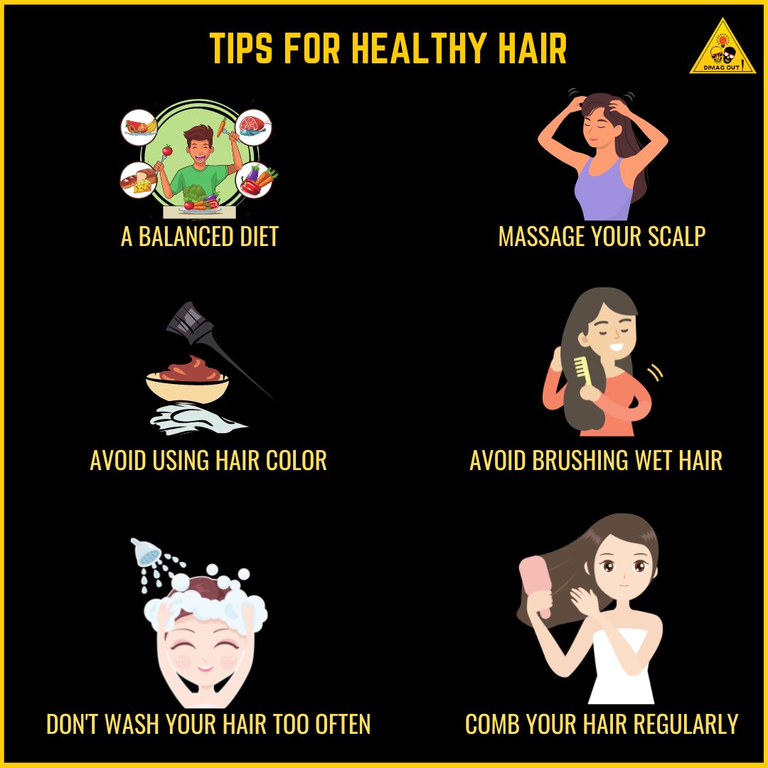 Tips For Healthy Hair👧👩
.
.
.
#facts #amazingfacts #weird #weirdfacts #dimagout #remedies #tips #health #healthylifestyle #healthyhair #tipsandtricks #hair #healthyhaircare