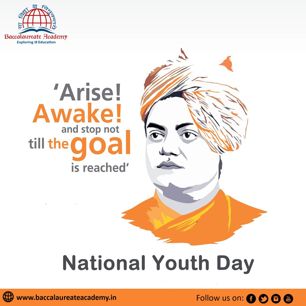 ib_home_tutor's tweet photo. Happy National Youth Day to all the enthusiastic and passionate young spirits, who are carving a sparkling future for the nation with their magnificent values.
#NationalYouthDay #YouthDay #youthday2022 #swamivivekananda #Swami #Vivekananda #CelebrateYouth #12january https://t.co/QAjYU76GZ2