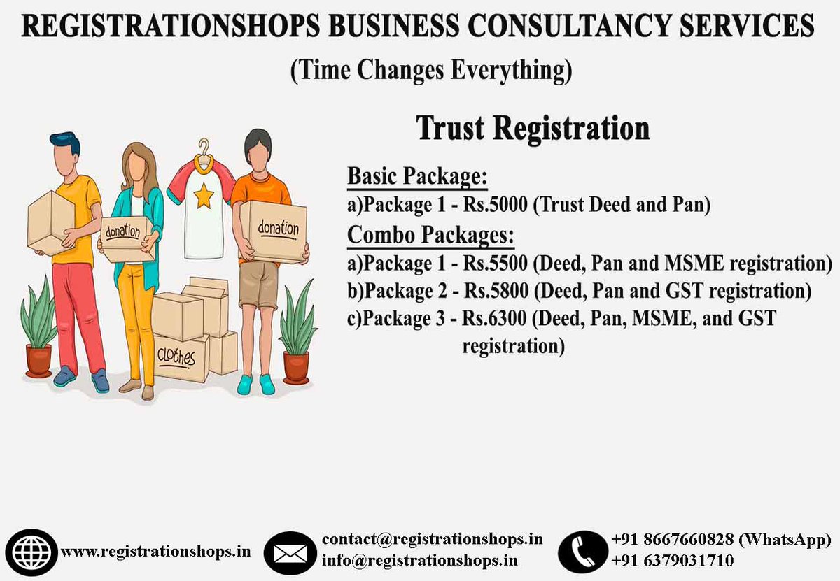 regi_shops's tweet photo. Trust Registration
#trust #trustregistration #Trust_registration #PanCard #MSME #MSMERegistration #udyogaadhaar #udyamregistration #GST #GSTRegistration #registrationshops #business #company #companyregistration #madurai #kovai #india https://t.co/VLc6jWOsIq