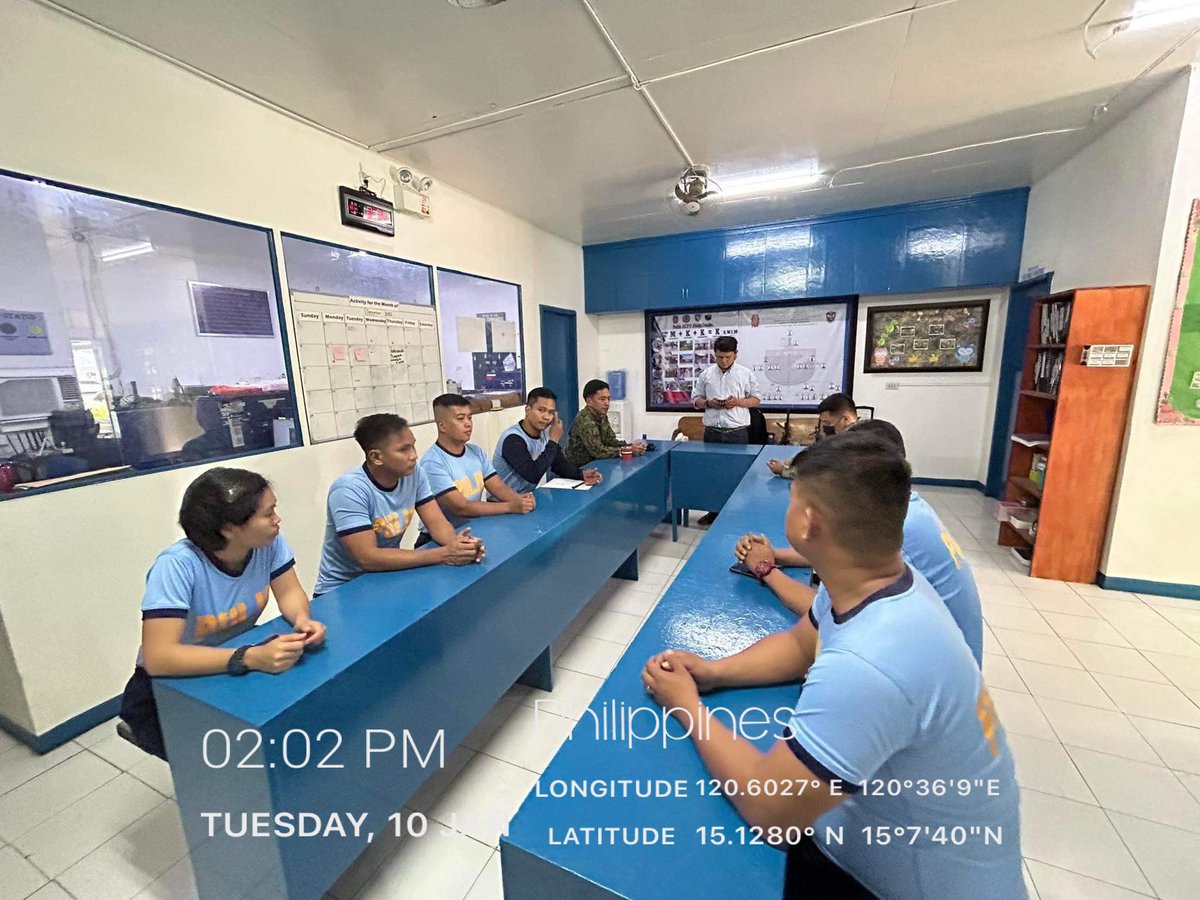 angeles_force's tweet photo. on January 10, 2023, Squad 49 of City Mobile Force Company, Angeles CPO led by PLTCOL RONNIE O ALBINO, Squad Leader conducted Squad Weekly Interactive Meeting (SWIM) with Pastor Rhedel Carbungo as our values coach. https://t.co/UF4yBHsvae