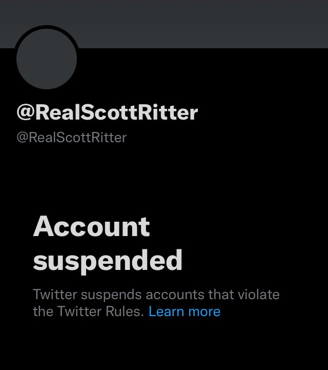 RealLoriSpencer's tweet photo. ⁦@elonmusk⁩ banned Scott Ritter AGAIN? 🤬 #WTF 

His restoration on Twitter lasted less than 48 hours this time. 

What happened to #FreeSpeech on this platform? https://t.co/bDcgeBSQz5