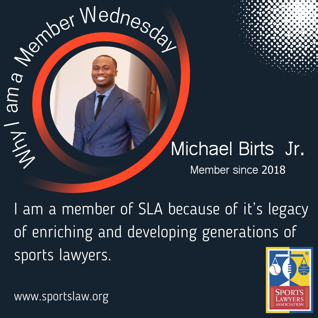 sportslawyers's tweet photo. This week’s #WMW is @MichaelJBirts. Learn more about why he is a member of the #sportslawyersassociation. Renew your #2023membership or join today and connect with members like Michael, to keep your network thriving! https://t.co/r3YNtNSlTc #sportslawyersassociation #whysla https://t.co/5wDsZNAaTz
