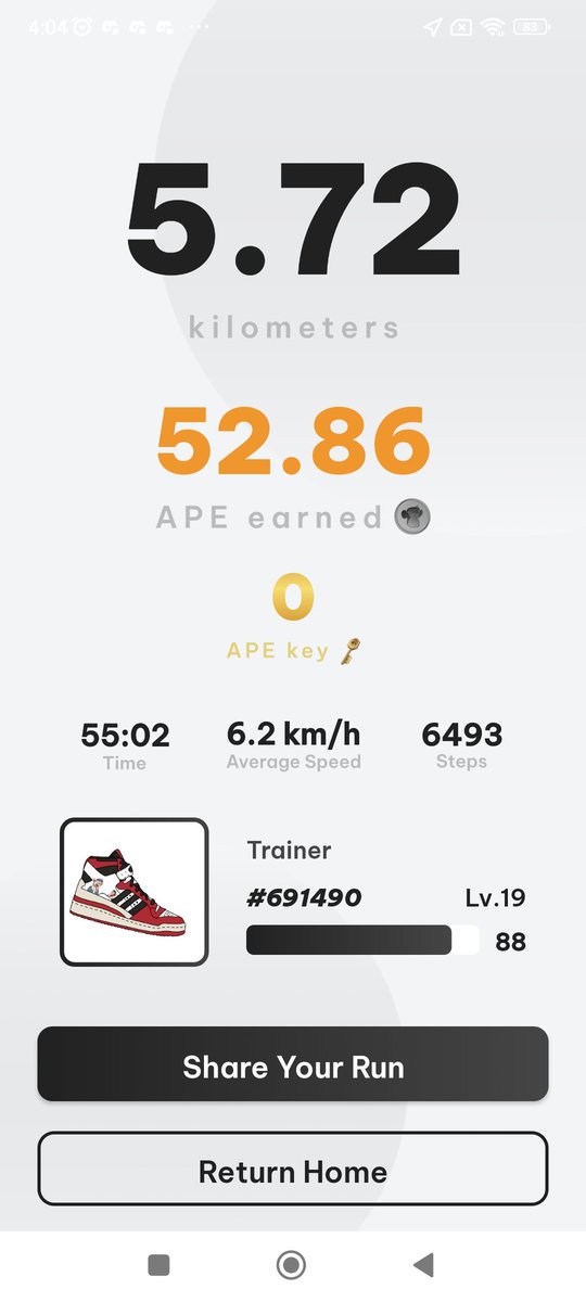 hieNFTgames's tweet image. 真夜中ウォーキン🦇
#APEmove 137日目
#Gritti 32日目
#HibikiRun 1日目
逃走した #Go2E に代わり響がメインネットローンチ😊
尚画面フリーズしてリザルトのスクショ撮れず笑