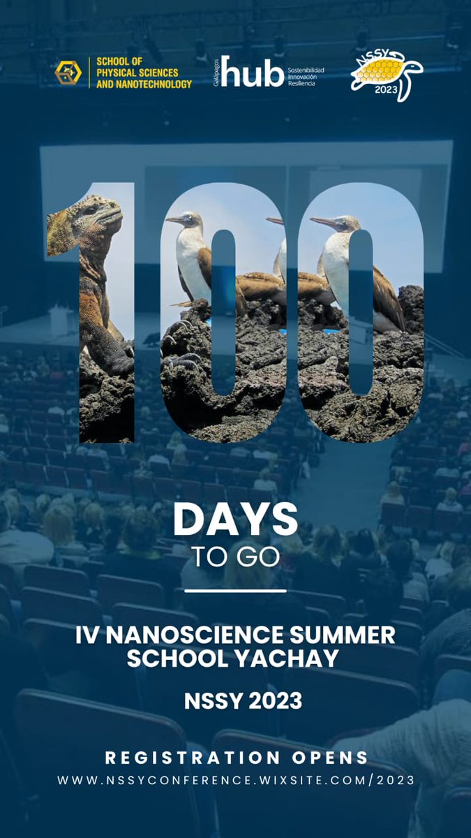 This year, the IV international edition of the Nanoscience Summer School NSSY2023 🧑🏻‍🔬will take place from the 23rd to 29th of April in #Galapagos 🐢

🔊CALL FOR ABSTRACTS 
(Deadline 31st of January)

Registration  here: bit.ly/3CtW4kl

More info: nssyconference.wixsite.com/2023