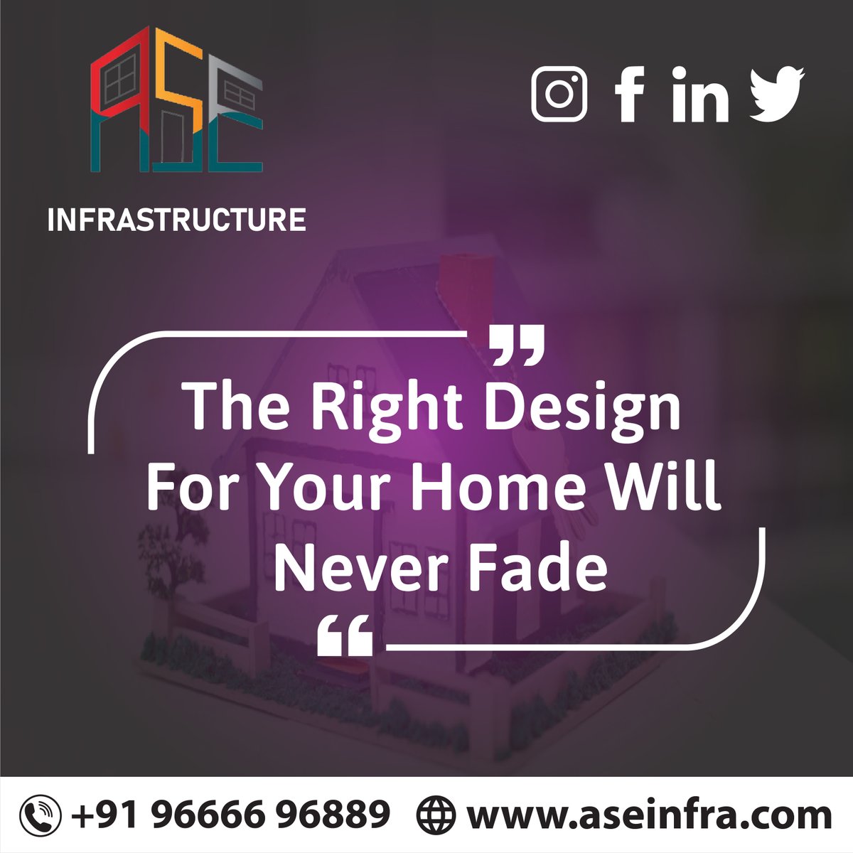 aseInfrastruct2's tweet photo. A good design is the one that stays with you long. For perfect designs of your home hire ASE INFRASTRUCTURE now. Call us now for details!
Phone: 9666696889
Website: https://t.co/yD5wYKtnls
#Construction #Infrastructure #Builders #interiors #trendingnow #ASEInfrasctructure https://t.co/RGgOpSbuhv
