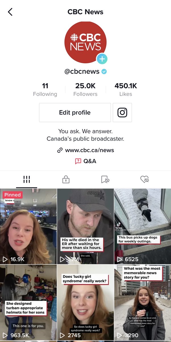 since launching two months ago, the @cbcnews tiktok has surpassed 25k followers 🎉

have loved seeing this channel grow under the direction of <a href="/ashleymfraser/">Ashley Fraser</a> and the social team

(if you're not following us ➡️ tiktok.com/@cbcnews)
