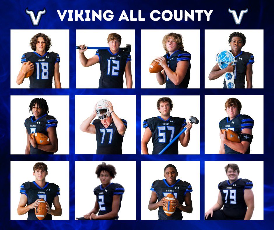 Congratulations to the Vikings that made  All-County Team!!!#Hardwork #football #allcounty