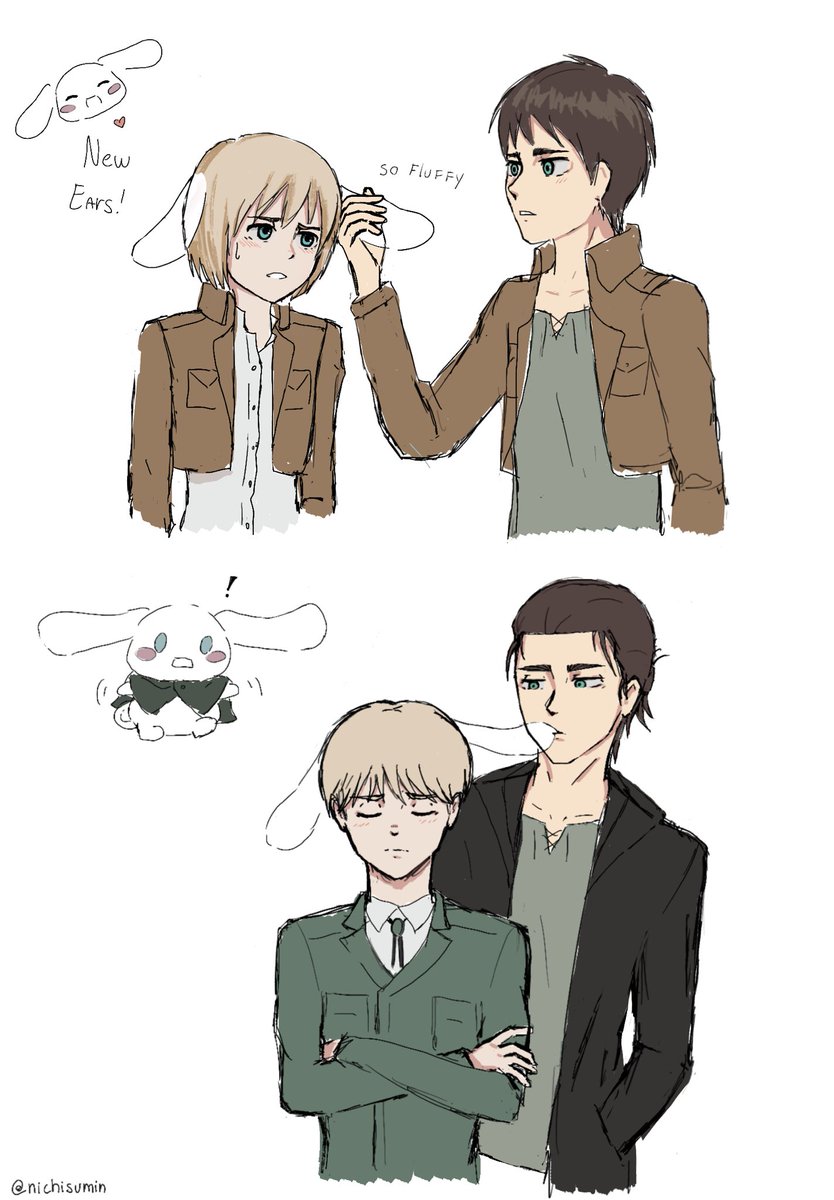 nichisumin's tweet photo. Yo también amo a Armin Cinnamoroll ( º﹃º ) #eremin #erearu https://t.co/4FwwrUTI1b