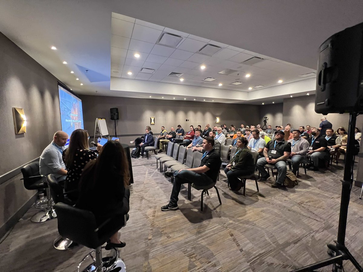 MCAANews's tweet photo. Day 1 of the 2023 MEP Innovation Conference, hosted by MCAA, @necanet & @SMACNA, is in the books! Thank you to all our speakers, exhibitors, offsite tour guides & sponsors, @TrimbleCorpNews, @MilwaukeeTool, @procoretech, @msuitetech, @ServiceTitan & @Graybar #MEP23 #innovation https://t.co/6E8CPxMa3h