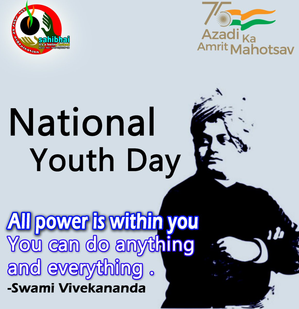 Remembering Swami Vivekananda on his Jayanti ! His thoughts will continue inspiring and guiding the #Youth of today and generations to come. 
Warm wishes to all on #NationalYouthDay Day.