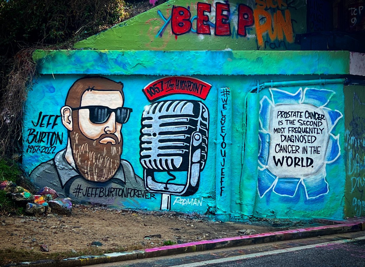Jeff Burton 1967-2022 #jeffburtonforever #weloveyoujeff @1057thepoint 🎙️. Prostate Cancer is the second most frequently diagnosed cancer in the WORLD. #findacure #prostatecancerawareness

Art by: #rodmanvisions RodManVisions.com