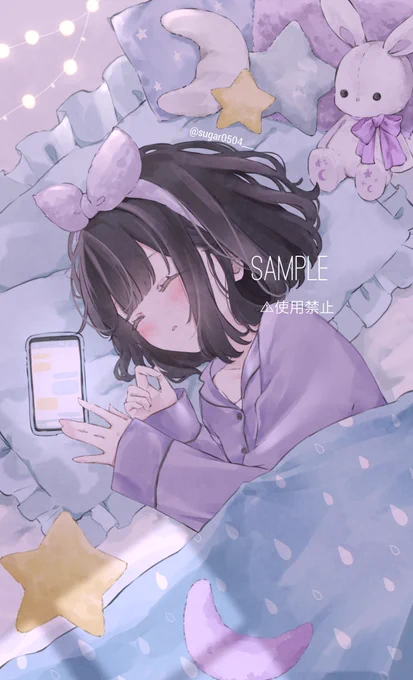 ご依頼でした*゜ありがとうございました(՞  ܸ. .ܸ՞)配信背景用のイラストのご依頼でしたが対のイラストがあったら絶対可愛い…!となりペア画になりました可愛いしゅき #有償依頼 