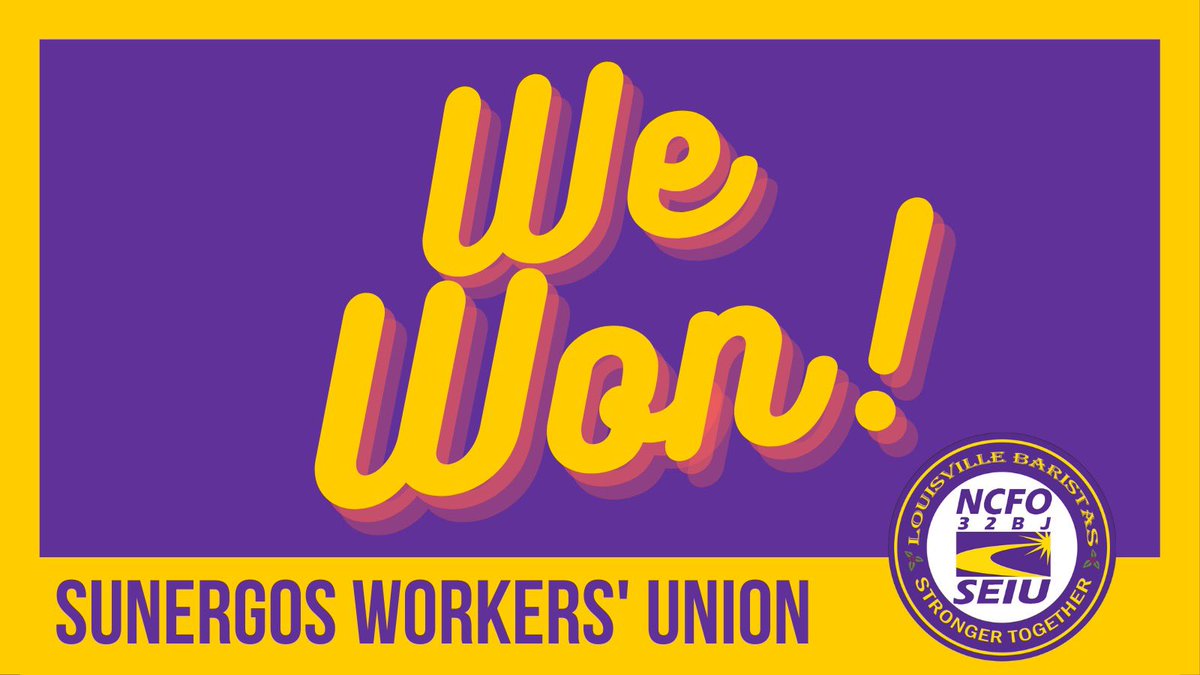 WE WON OUR UNION ELECTION‼️

Now it’s time to bargaining for a fair contract that includes living wages, transparency from our employer, and the dignity and respect all workers deserve #solidarity #UnionsForAll