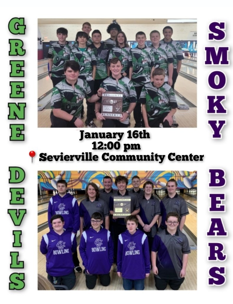 16 teams left across the entire state of TN. 8 spots at the state tournament up for grabs. The Greene Devils will head to Sevier County to face off against The Smoky Bears Monday with a chance to grab 1 of those 8 spots. If you can please make the trip to cheer on these boys!!!