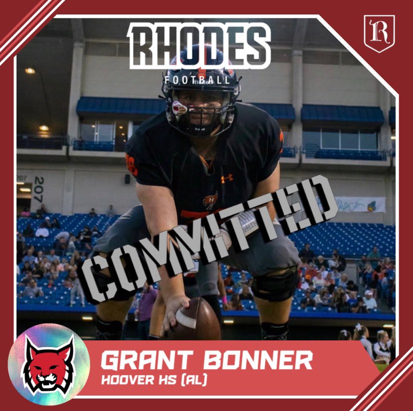 I am excited and proud to announce my commitment to Rhodes College. I would like to thank my family, coaches and friends for all they have done to help make this possible. #RollLynx <a href="/coachrichduncan/">Rich Duncan</a> <a href="/CoachBrown60/">Antonio Brown</a> <a href="/JamieScruggs/">Coach Scruggs</a> <a href="/BucsFootball/">Hoover Bucs Football</a> <a href="/RecruitHoover/">#RecruitHoover</a>