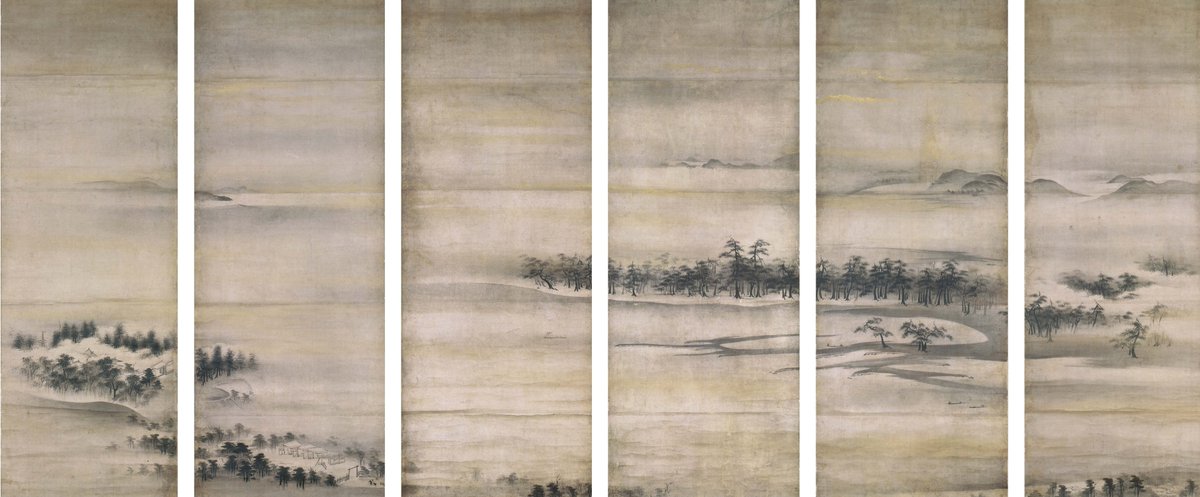 伝 能阿弥 のうあみ Attributed to Nōami 1397–1471 《三保松原図