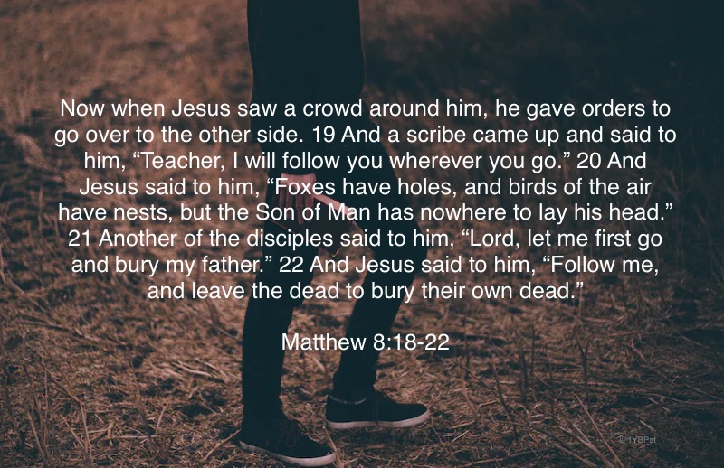 1YBPat's tweet photo. ✝️ Today’s 1-Yr #Bible ~ Matthew 8:18-22

The Cost of Following Jesus https://t.co/SfEy6nTHwx