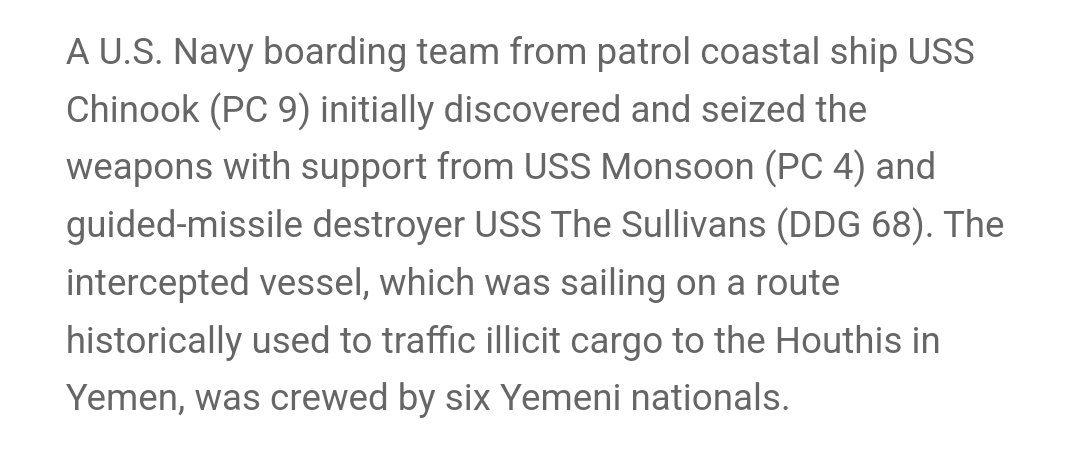 supbrow's tweet photo. BZ 5th Flt
Great demo of USN Patrol Boats (PC's) capability
But when USN PC's are all decomissioned - in a matter of weeks - what will happen?
Only DDG & ESB will do this mission?
Also, no mention of use of #TaskForce59 uncrewed surface drones? How do they fit in?
@cgberube https://t.co/Fr4SfMC8TA