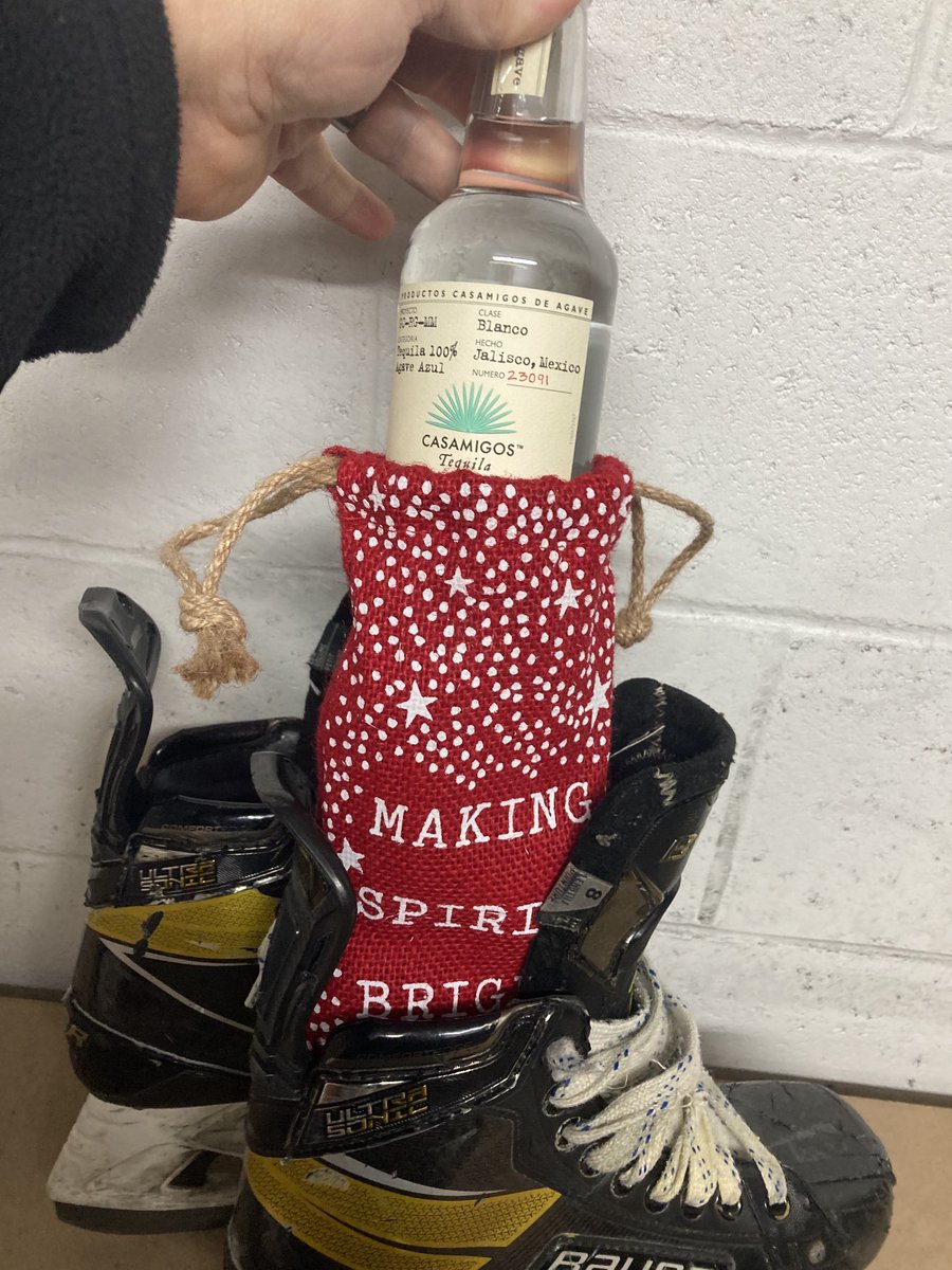 Keepemsharp's tweet photo. When you go to the rink to sharpen the teams skates for the game tomorrow and a veteran player leaves you a gift in his skates. Extremely thankful and impressed on the interesting delivery. #narchsrule #family #equipmentmanagerproblems https://t.co/f8Fs3LLUoc