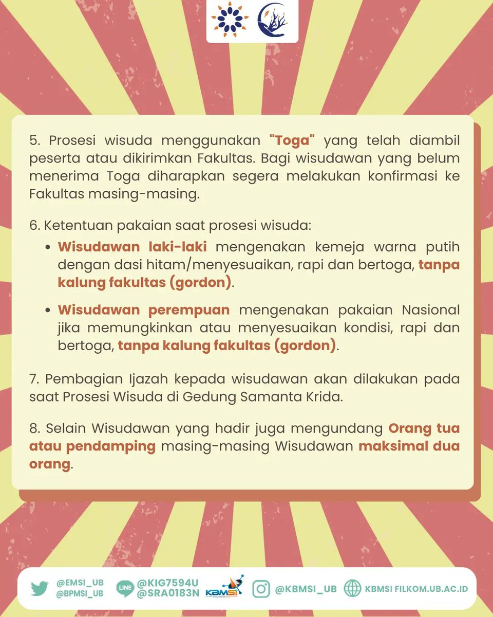 emsi_ub's tweet photo. [PELAKSANAAN WISUDA PERIODE IX DAN X TA. 2022/2023]

Semangat Pagi, KBMSI!

Informasi terkait Pelaksanaan Wisuda Periode IX dan X TA. 2022/2023 dapat dilihat pada link berikut:
👉 https://t.co/rNpGbn7Ql4 

SI JAYA!

#KolaboraSIBeraksi
#DemokraSIBeraksi https://t.co/yHaLccWTta