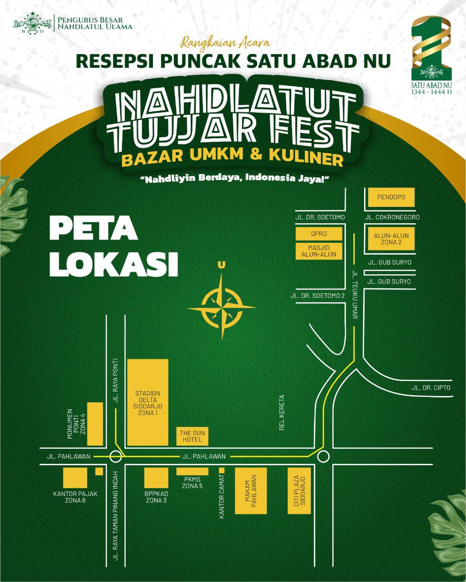 Official_Ansor's tweet photo. Dibuka Pendaftaran
Nahdlatut Tujjar Fest, Bazar UMKM dan Kuliner adalah salah satu dari rangkaian Kegiatan Resepsi Puncak Satu Abad NU yang dilaksanakan di Sidoarjo pada Tanggal 31 Januari - 7 Februari 2023.

https://t.co/PScoFAGkrb https://t.co/BD3I9dnkBl
