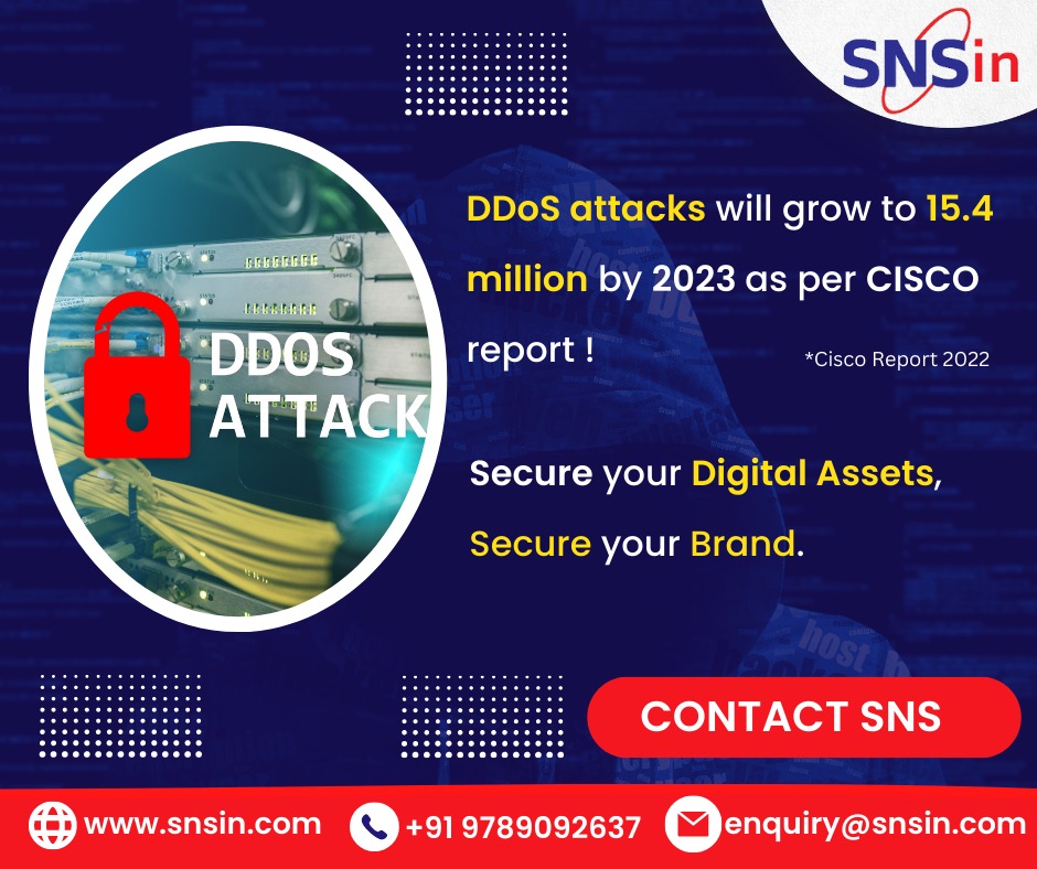 DDoS attacks will grow to 15.4 million by 2023 as per CISCO report ! 

Secure your Digital Assets, Secure your Brand. 

Consult SNS: enquiry@snsin.com | zcu.io/Zf3l | 9789092637

#DDoSAttacks #DDoSProtection #CyberRisk #CyberCrime  #CyberSecurity #SNSIndia #SNS
