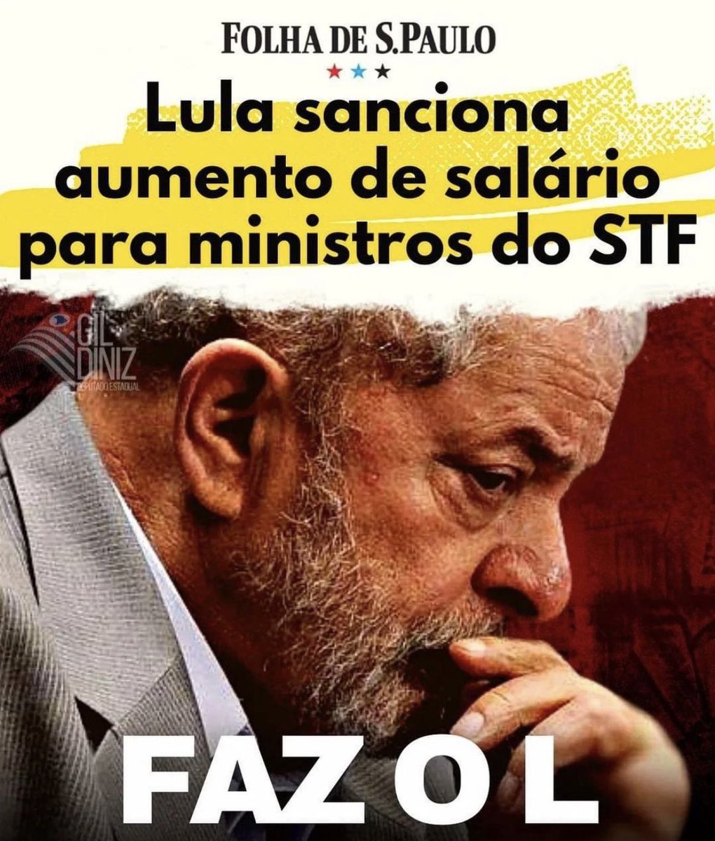 Rodrigo_jesus's tweet photo. Essa conta é sua!
Lula chegou e aumentou de forma significativa os ministérios, deixando a máquina pública ainda mais inchada, agora sancionou o aumento de salário dos ministros do STF.
O trabalhador pagador de impostos é quem vai arcar com essas irresponsabilidades do petista. https://t.co/6mKWYTdijz
