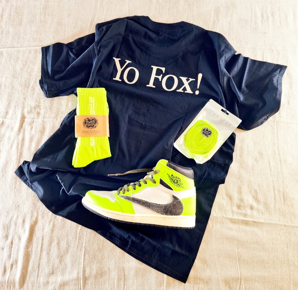 SNKR_SVAG's tweet photo. "Full VOLT" from
Foxtrott_uniform 🦊
Yo Fox! Tee
"Volt" #OTHQ Socks
"Fade-Away Volt" Laces
#YoFox #FoxLaces 🦊
#Nike #NikeAir #AJ1s #Jordan1s #CustomJordans #JustJordans #AirJordan #CustomSneakers #TravisScottJordans https://t.co/lFRI1fHulb