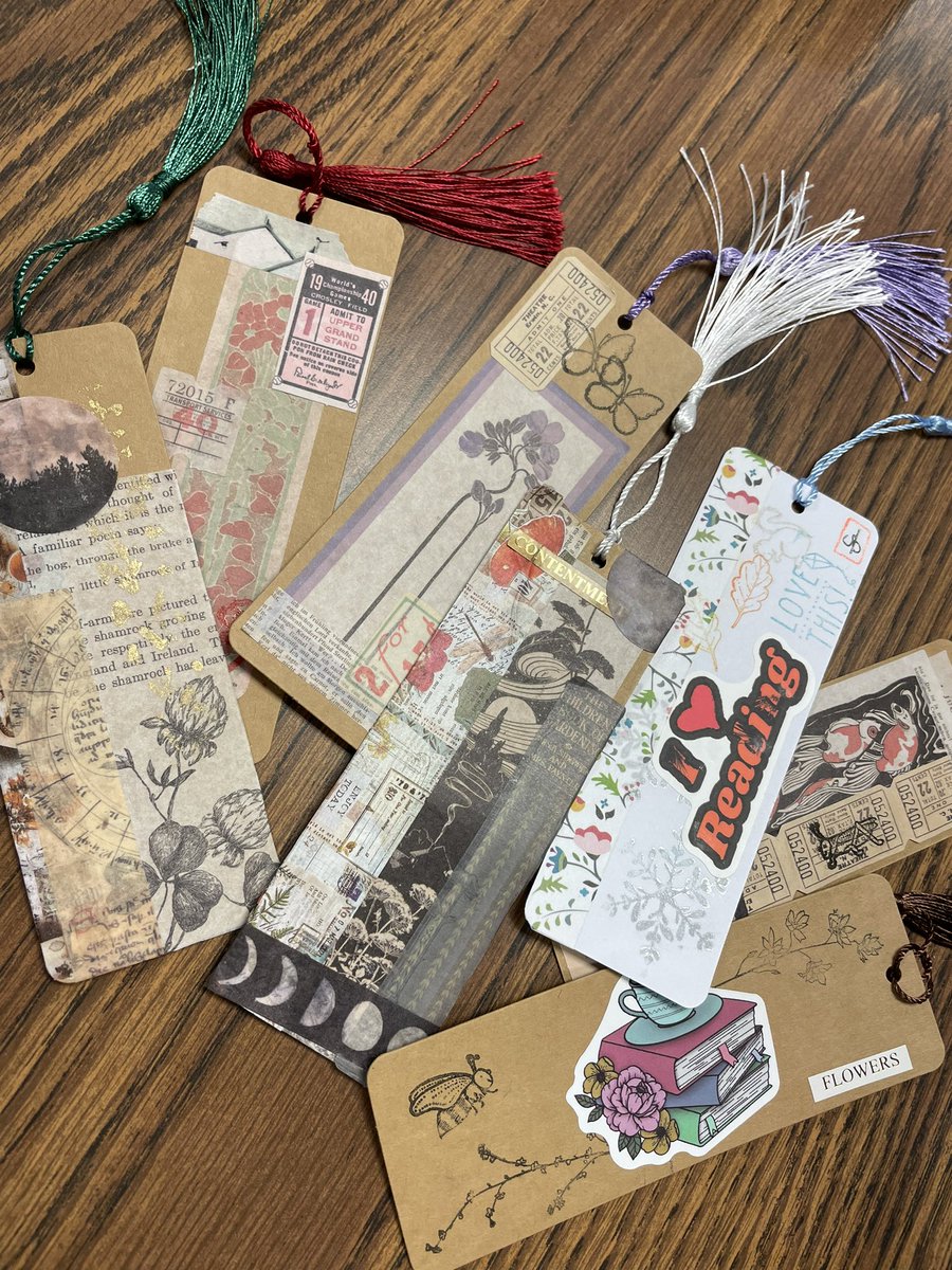 cpsmyers's tweet photo. Today FACS and the Media Center joined forces for the first of 4 opportunities students will have to create book marks. We had 30 kids today making traditional bookmarks with a variety of materials. #wmsfacs #reading #create #bookmarks @westvikings https://t.co/F3LWP3sQwM