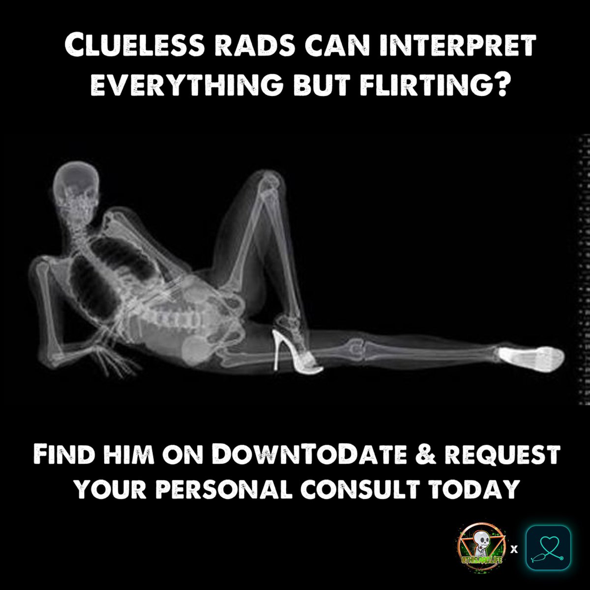 down_to_date's tweet photo. #MedTwitter #radTwitter

Tag a rad looking for love &amp; help us help them 💀🖤 Just verified 400+ new physician users; keep them coming! 

#RetweeetPlease #FOAMed #FOAMrad #radres #MedEd #Physician #dating #medicine https://t.co/s94oMFV7YN