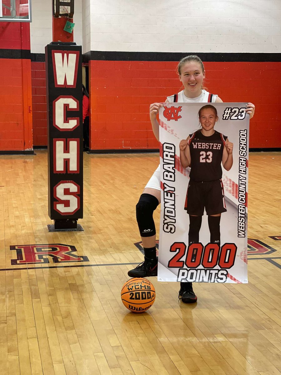 webster_county's tweet photo. Congrats to Sydney Baird on scoring 2000 points tonight. She become the first ever in school history to do it. https://t.co/MbkNbCOrDF
